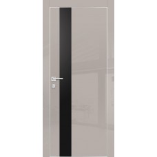 HGX-10 PET латте глянец, 600*1900 стекло черный мателак врезка под петли и замок AGB