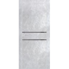 PX-18 PP серый бетон, 900*2000 серый лакобель врезка под петли и замок AGB кромка с 4-х ст.