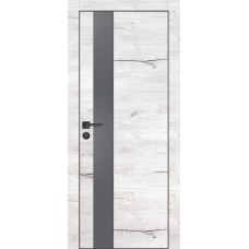 PX-10 PP дуб арктик, 550*1900 серый мателак врезка под петли и замок AGB черная кромка с 4-х ст.