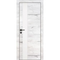 PX-10 PP дуб арктик, 900*2000 белый мателак врезка под петли и замок AGB черная кромка с 4-х ст.