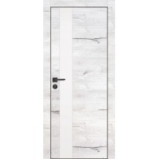PX-10 PP дуб арктик, 900*2000 белый мателак врезка под петли и замок AGB черная кромка с 4-х ст.