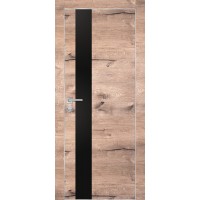 PX-10 PP дуб пацифик, 600*2000 черный мателак врезка под петли и замок AGB Al-кромка с 4-х ст