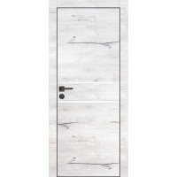 PX-18 PP дуб арктик, 550*1900 белый мателак врезка под петли и замок AGB черная кромка с 4-х ст.