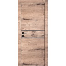 PX-18 PP дуб пацифик, 550*1900 серый мателак врезка под петли и замок AGB черная кромка с 4-х ст.