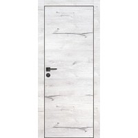 PX-1 PP дуб арктик, 550*1900 врезка под петли и замок AGB черная кромка с 4-х сторон