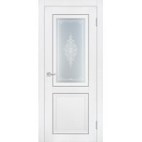 PST-27 Soft-touch, белый бархат ДО600*2000 ст. сатинат закаленное, Кристалайз