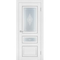 PST-29 2 Soft-touch, белый ясень ДО600*2000 ст. сатинат закаленное, Кристалайз