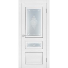 PST-29 2 Soft-touch, белый ясень ДО600*2000 ст. сатинат закаленное, Кристалайз