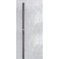 PХ-8 РР серый бетон,800*2000 стекло серый лакобель врезка под петли и замок AGB Al-кромка с 4-х ст.