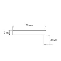 Наличник прямой МДФ эмаль Ral1013 слоновая кость БЕЗ ПАТИНЫ, 70*10*2120, телескоп /ИД/
