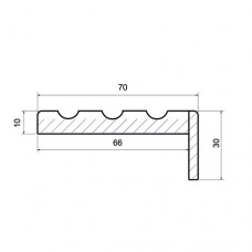 Наличник канелюр МДФ эмаль Ral9003 белый патина серебро 70*10*2120, телескоп /ИД/