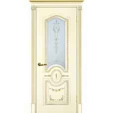 Smalta-11 ДО 900*2000 Ral1013 Слоновая кость, патина золото, сатинат УФ печать №2 ИД