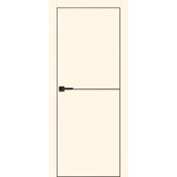 PX-19 PP магнолия, 550*1900 черный молдинг 5мм врезка под петли и замок AGB черная кромка с 4-х с