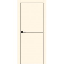 PX-19 PP магнолия, 550*1900 черный молдинг 5мм врезка под петли и замок AGB черная кромка с 4-х с