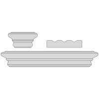 Капитель, пилястра, ригель, эмаль ivory 1000*2400 /комплект на одну сторону/