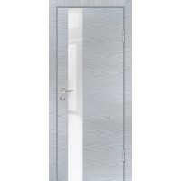 P-10 NEW PP дуб скай серый, 800*2000 стекло белоснежный лакобель