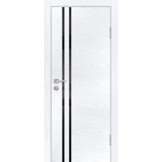 P-11 NEW PP дуб скай белый, 700*2000 стекло черный лакобель