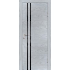 P-11 NEW PP дуб скай серый, 700*2000 стекло черный лакобель