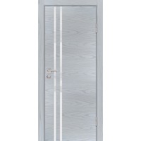 P-11 NEW PP дуб скай серый, 900*2000 стекло белоснежный лакобель