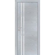 P-11 NEW PP дуб скай серый, 900*2000 стекло белоснежный лакобель