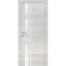 P-16 NEW PP дуб скай бежевый, 800*2000 стекло белоснежный лакобель