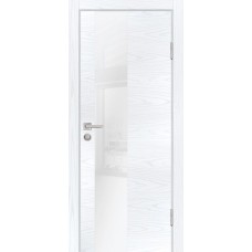 P-6 NEW PP дуб скай белый, 600*2000 стекло белоснежный лакобель