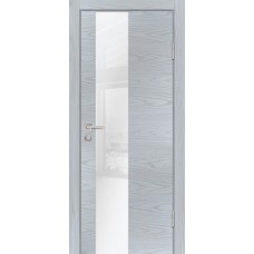 P-6 NEW PP дуб скай серый, 900*2000 стекло белоснежный лакобель