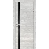 P-8 NEW PP дуб скай бежевый, 700*2000 стекло черный лакобель