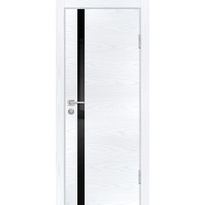 P-8 NEW PP дуб скай белый, 700*2000 стекло черный лакобель