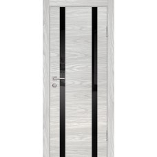 P-9 NEW PP дуб скай бежевый, 700*2000 стекло черный лакобель