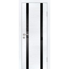 P-9 NEW PP дуб скай белый, 700*2000 стекло черный лакобель