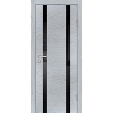 P-9 NEW PP дуб скай серый, 700*2000 стекло черный лакобель