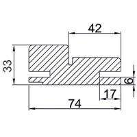 Коробка прямая МДФ nanotex, сан-ремо серый 2070х74х33 (под телеск.наличник) с уплотнителем