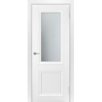 ТЕХНО-713 эмалит, белоснежный 600*2000 стекло сатинат, пескоструй рис. Полоска