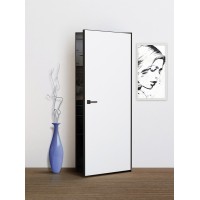 Фьюжн под покраску 800*2300, кромка AL-Черная с 4-х ст.замок Border WC вр.под 3 петли и замок