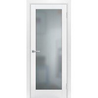 PSE-25 эмалит, белоснежный ДО800*2000 стекло сатинат белый, рисунок Полоса