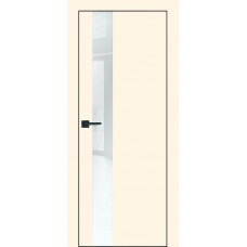 PX-10 PP магнолия, 800*2000 белоснежный лакобель врезка под петли и замок AGB черная кромка с 4-х