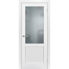 PSE-27 эмалит, белоснежный ДО600*2000 стекло сатинат белый, рисунок Полоса