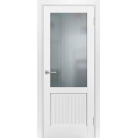 PSE-27 эмалит, белоснежный ДО900*2000 стекло сатинат белый, рисунок Полоса