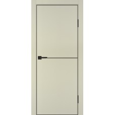 P-19 NEW PET, бежевый матовый 550*1900, черный молдинг РЕТ ABS черная кромка с 4-х ст., врезка