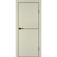 P-19 NEW PET, бежевый матовый 600*2000, черный молдинг РЕТ ABS черная кромка с 4-х ст., врезка