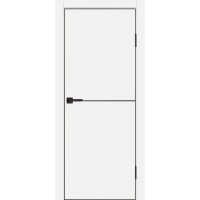 P-19 NEW PET, белый матовый 900*2000, черный молдинг РЕТ ABS черная кромка с 4-х ст., врезка