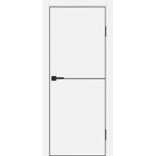 P-19 NEW PET, белый матовый 900*2000, черный молдинг РЕТ ABS черная кромка с 4-х ст., врезка