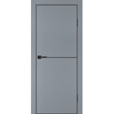 P-19 NEW PET, серый матовый 700*2000, черный молдинг РЕТ ABS черная кромка с 4-х ст., врезка