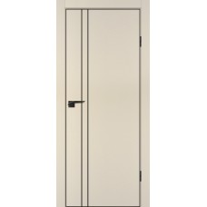 P-20 NEW PET, бежевый матовый 550*1900, черный молдинг РЕТ ABS черная кромка с 4-х ст.