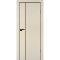 P-20 NEW PET, бежевый матовый 700*2000, черный молдинг РЕТ ABS черная кромка с 4-х ст.