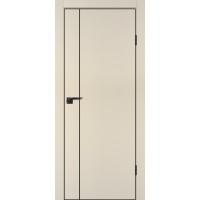 P-21 NEW PET, бежевый матовый 800*2000, черный молдинг РЕТ ABS черная кромка с 4-х ст.