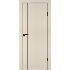 P-21 NEW PET, бежевый матовый 900*2000, черный молдинг РЕТ ABS черная кромка с 4-х ст.