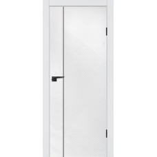 Smalta-49 ДГ 700*2000 эмаль, Белый, черный молдинг