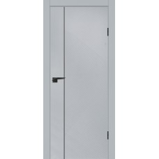 Smalta-49 ДГ 800*2000 эмаль, Светло-серый Ral7047, черный молдинг